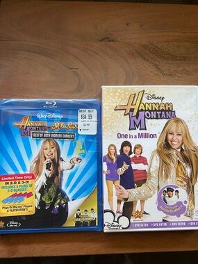 Hannah Montana DVDs.  The Blu-ray Disc is unopened.